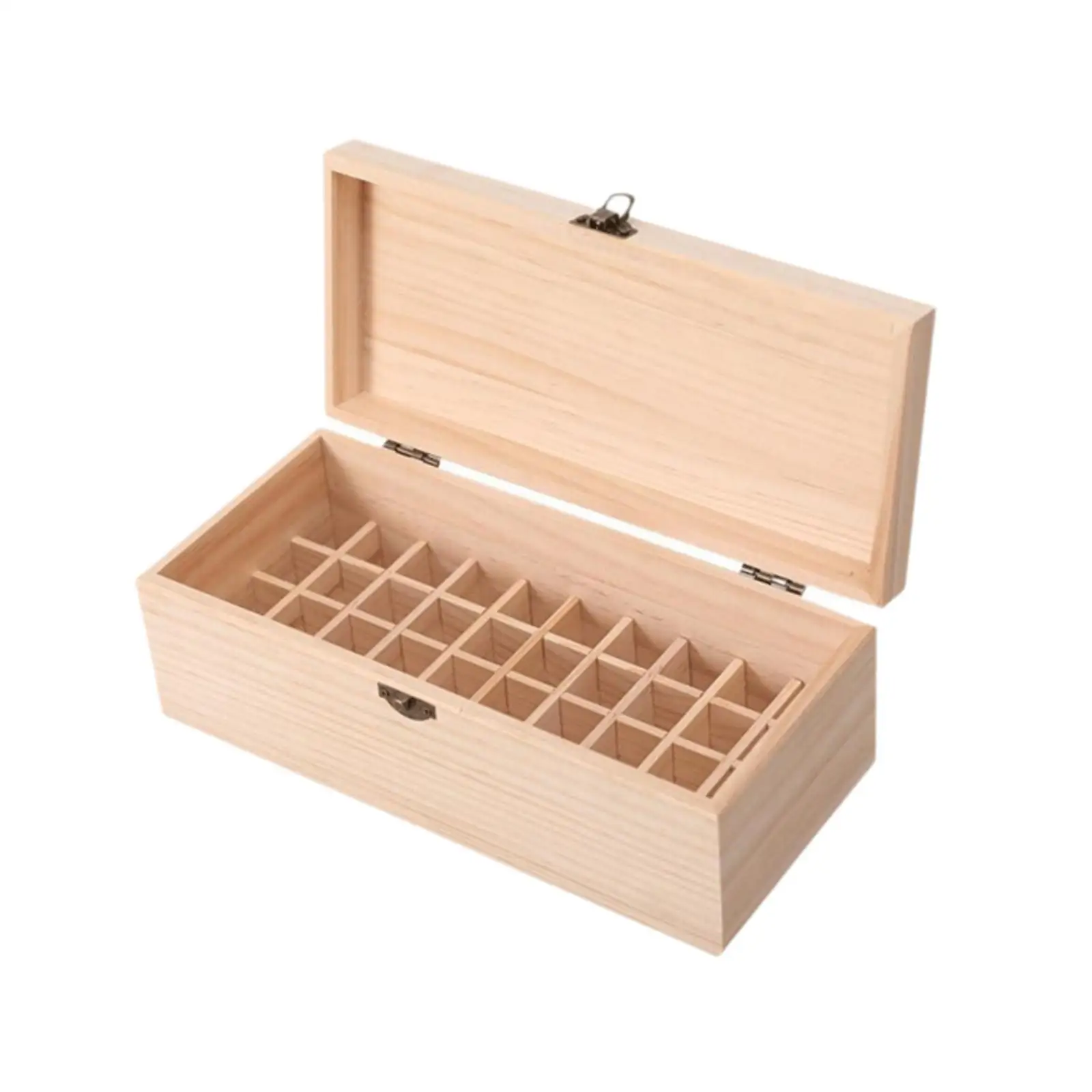 

Essential Oil Holder 40 Grids Multifunctional Collection Perfume Oils Shelf Tray Nail Polish Shelf Wooden Storage Case for Desk