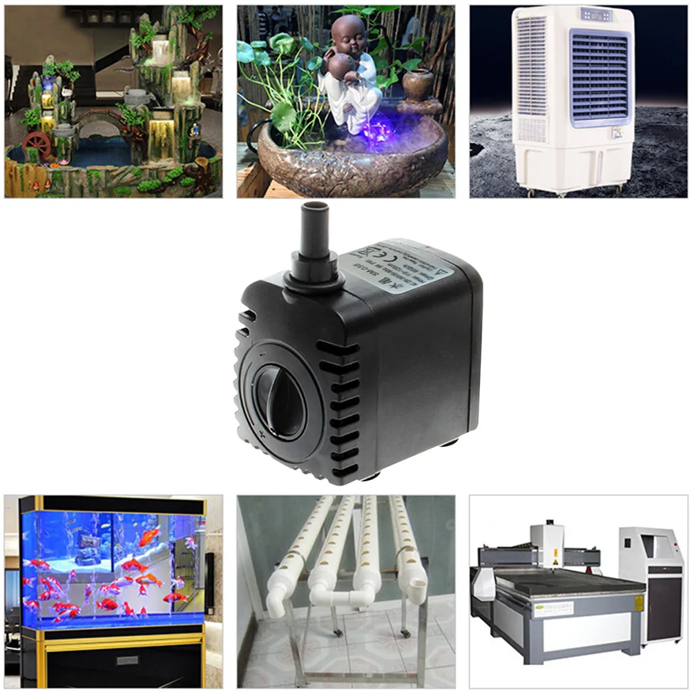 

Submersible Water Pump Small Aquarium Desktop Fish Pumps Portable Black Tank Fountain Mini Pumps for Ponds Hydroponic Systems