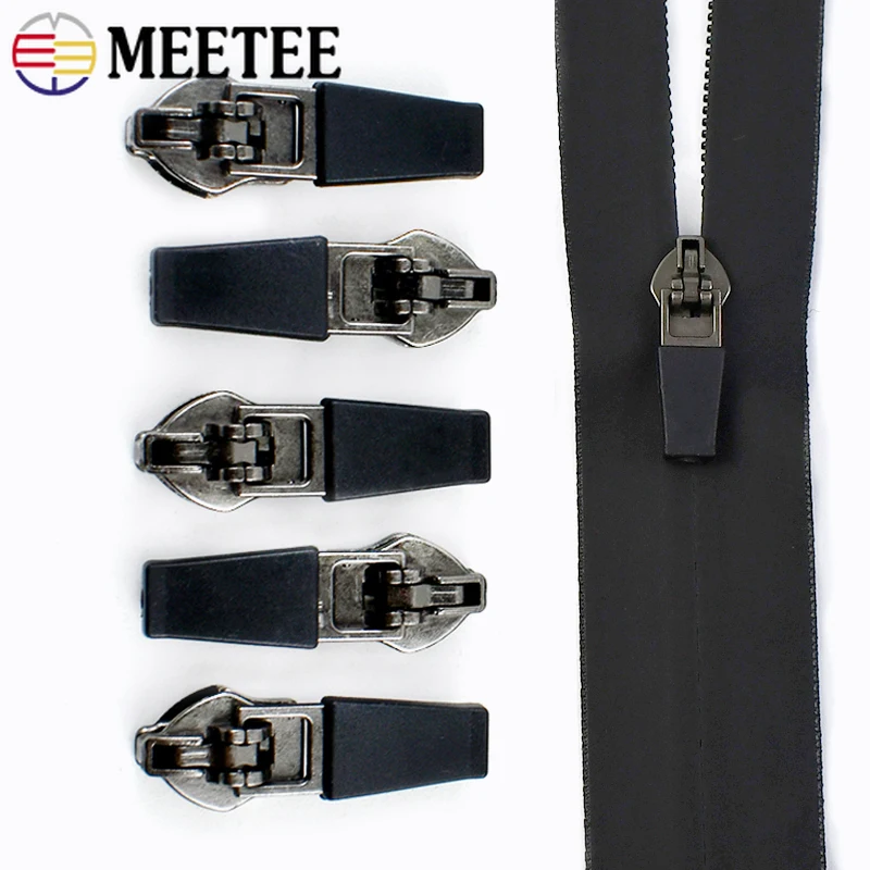 

10-50Pcs 3# 5# Reverse Zippers Slider for Sewing Waterproof Nylon Zips Puller Head Bag Zip Lock Zipper Repair Kit Accessories