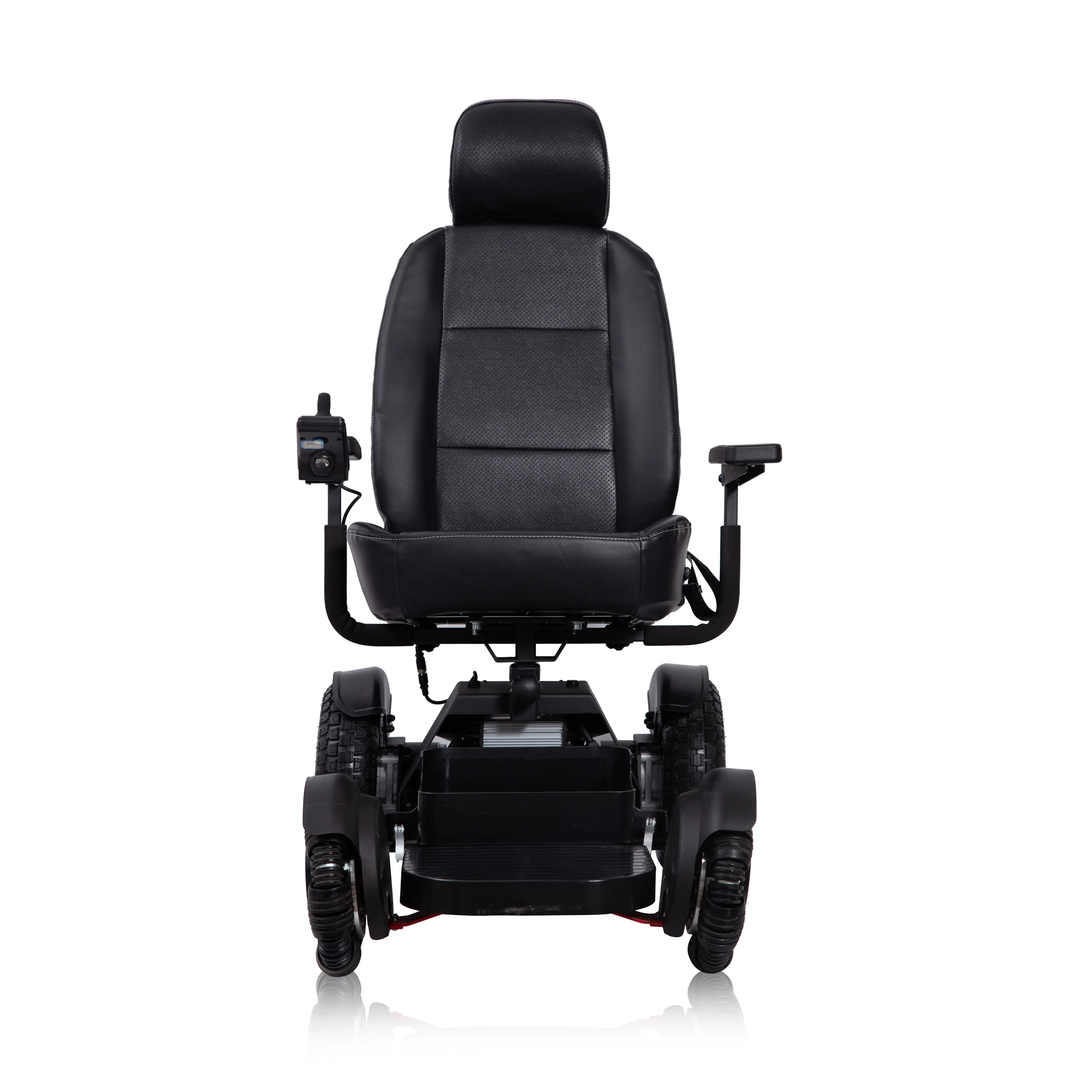 Premium 13 Inch Inflatable Rubber Pneumatic Rear Wheel Electric Wheelchair With Strap For Physical Therapy In Pakistan
