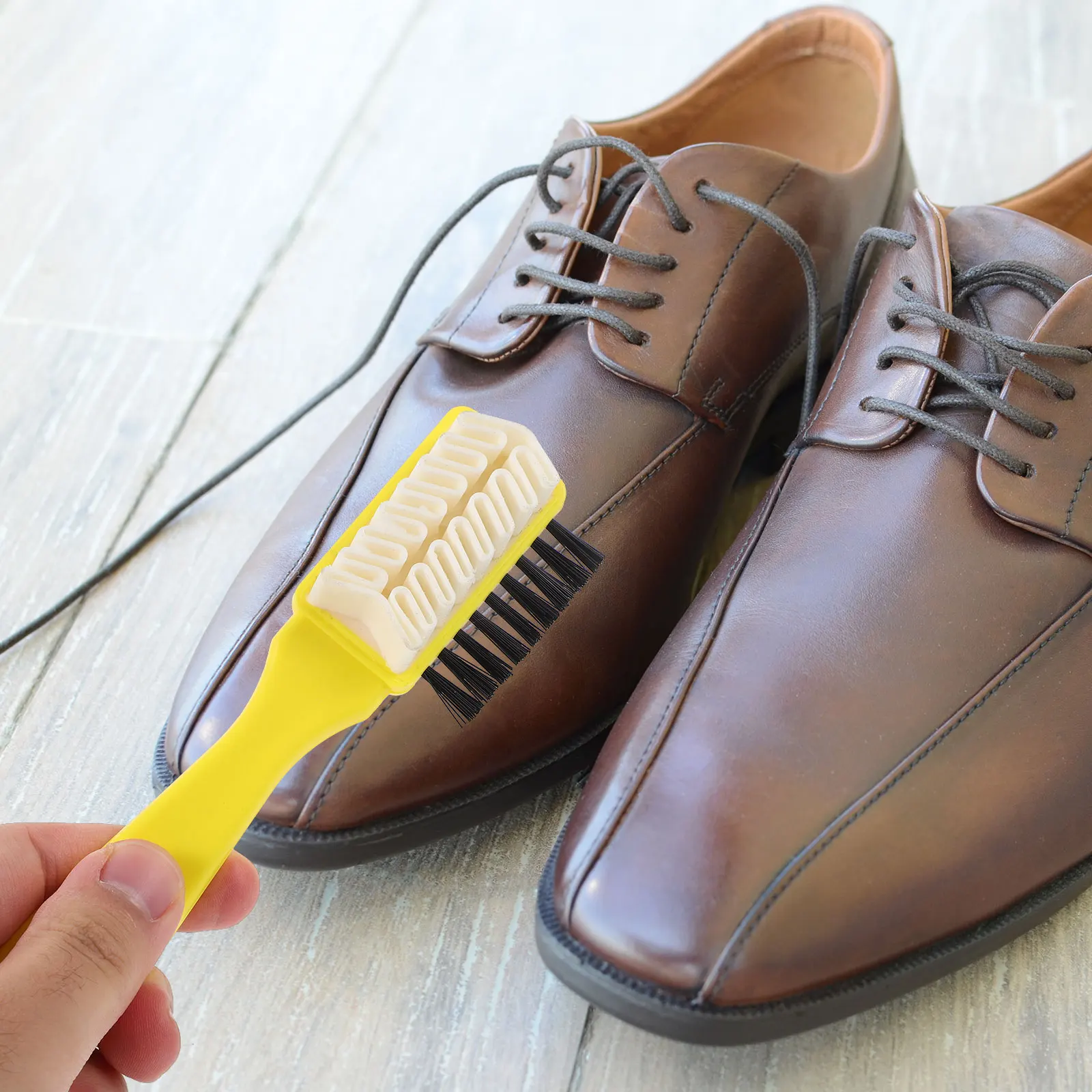

3 sided Shoe Shoes Cleaning Brush Brush Copper Wire Eraser Cleaning Tool for Shoes Velvet Brushes Laundry Scrubbers