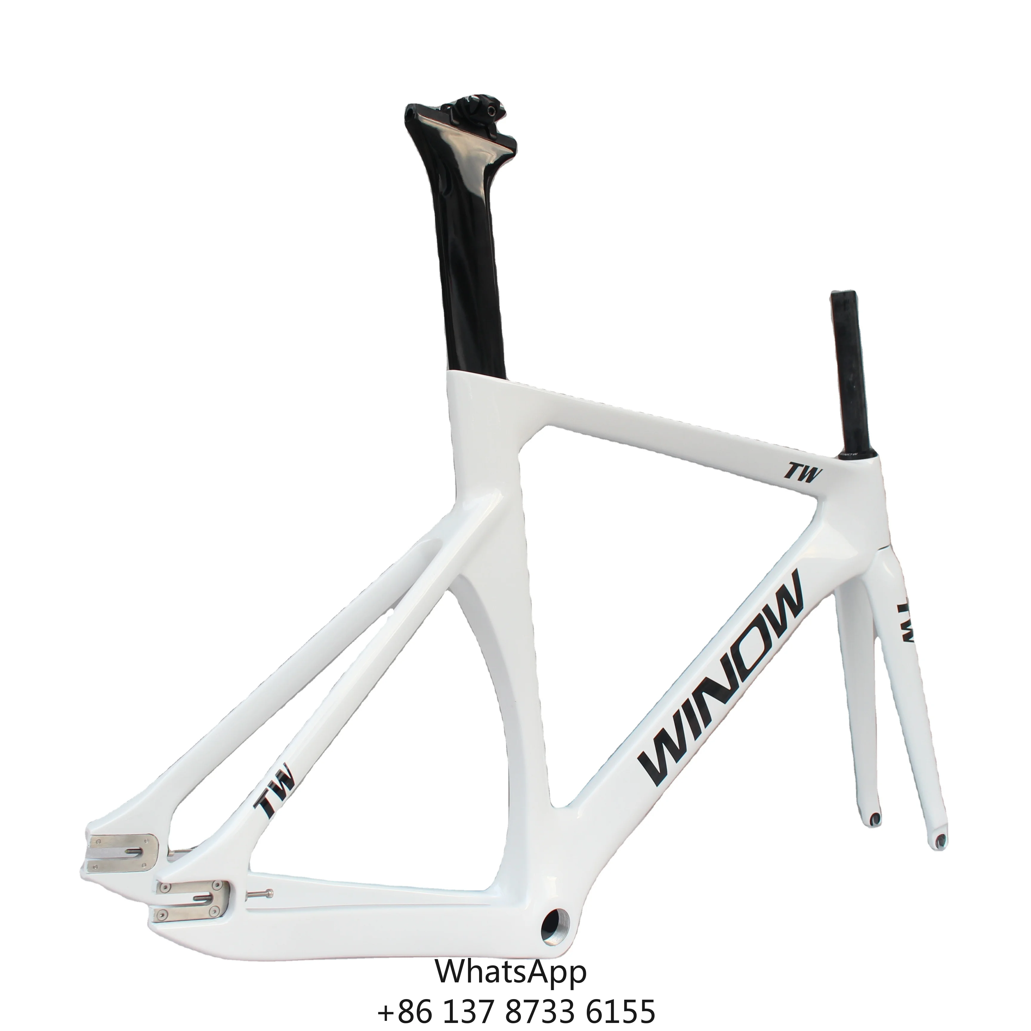 Engrenagem fixa chinesa 700c aero track quadro de carbono conjunto de quadros de bicicleta de pista de carbono tamanho 48/51/54/57cm