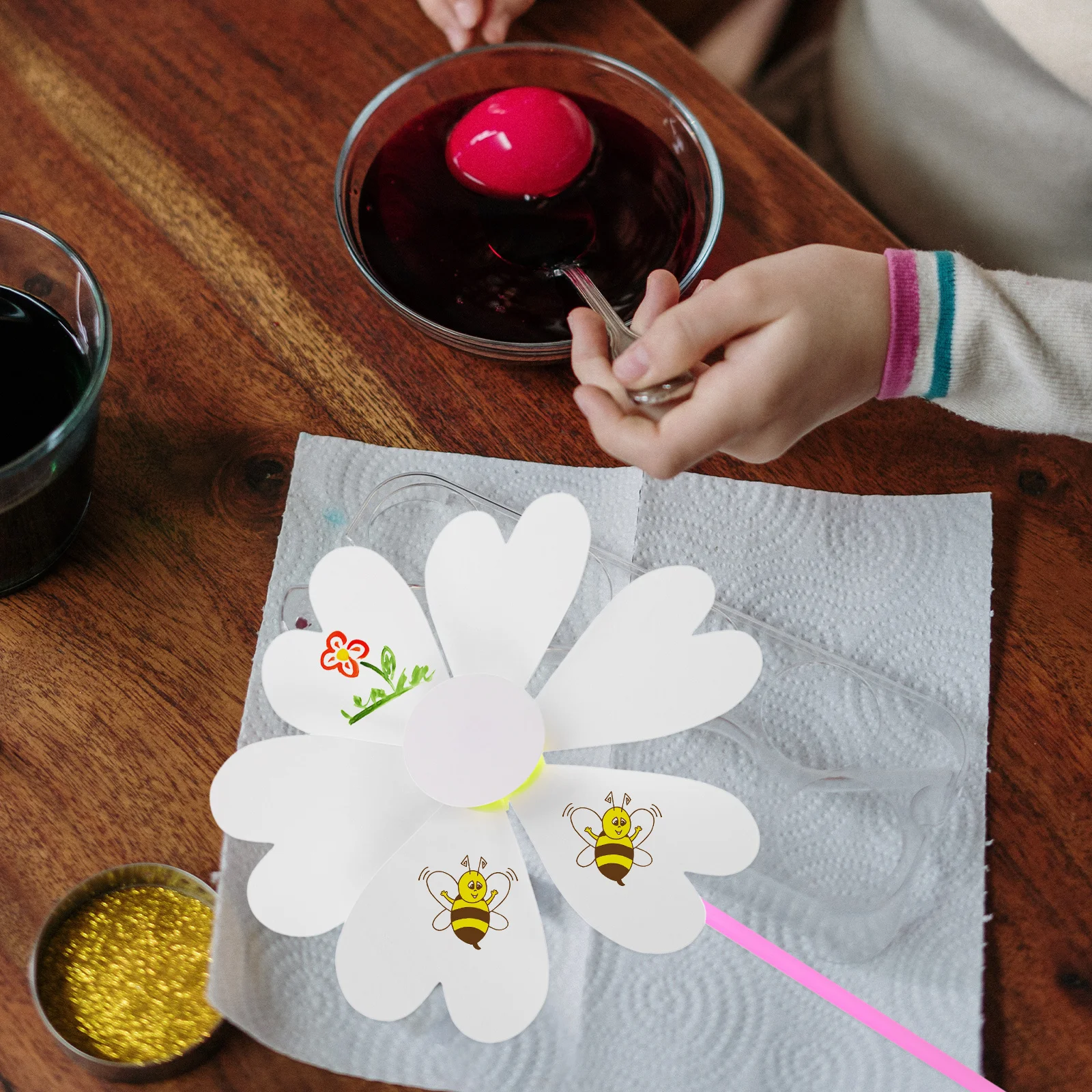 Moulin à vent en papier vierge pour enfants, 10 pièces, bricolage, dessin, ensemble artisanal non peint, activité de classe d&#039;art, idée de décoration pour la maternelle