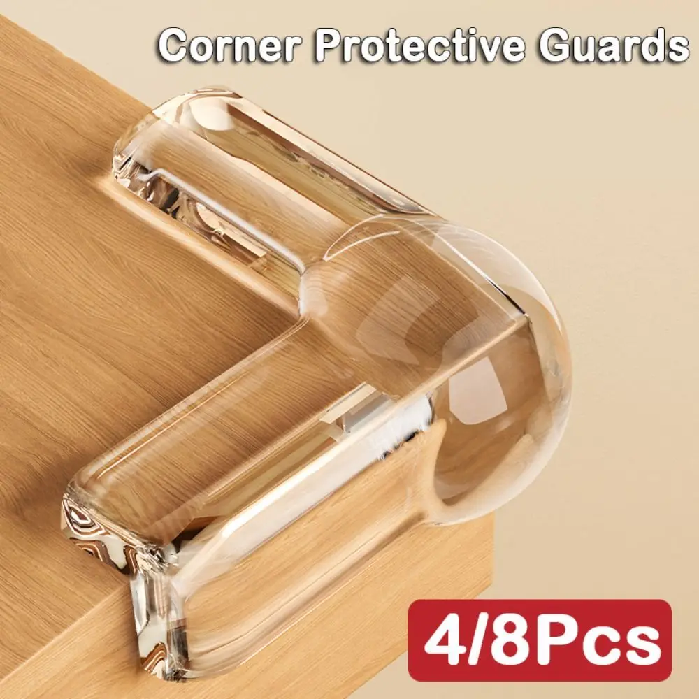 

4/8Pcs Transparent Table Corner Covers Anticollision Durable Furniture Corner Bumper Guards Babyproofing Corner Protection