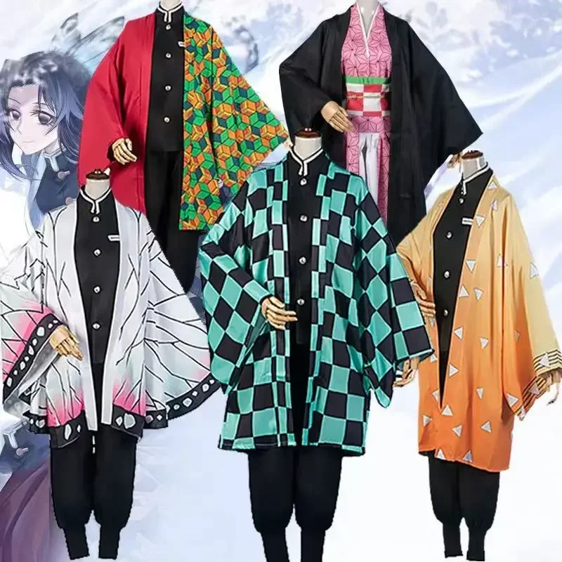 

New Kamado Tanjirou Cosplay Costume Halloween Anime Cosplay Cartoon Kimetsu No Yaiba Costume For Kids For Adult Gifts