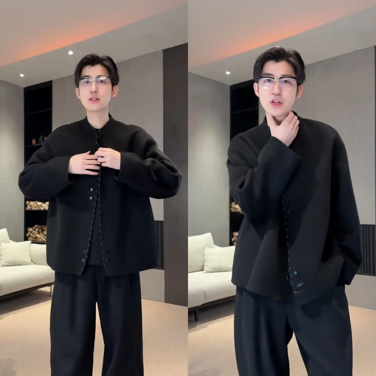 

Autumn Winter New Sle Simple Pure Color Men's And Women's Open Cardigan Sweatirt Jaet High Quali Design Sense