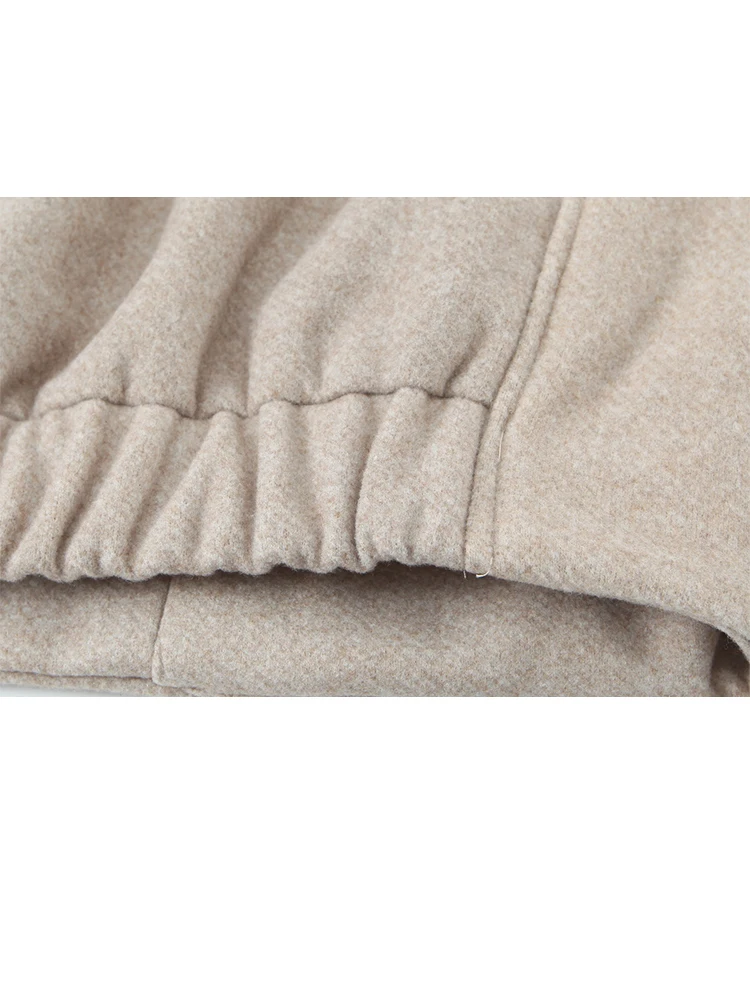 HH automne femmes Style de rue manteau femme élégant solide décontracté veste courte à manches longues poche simple boutonnage décorer veste