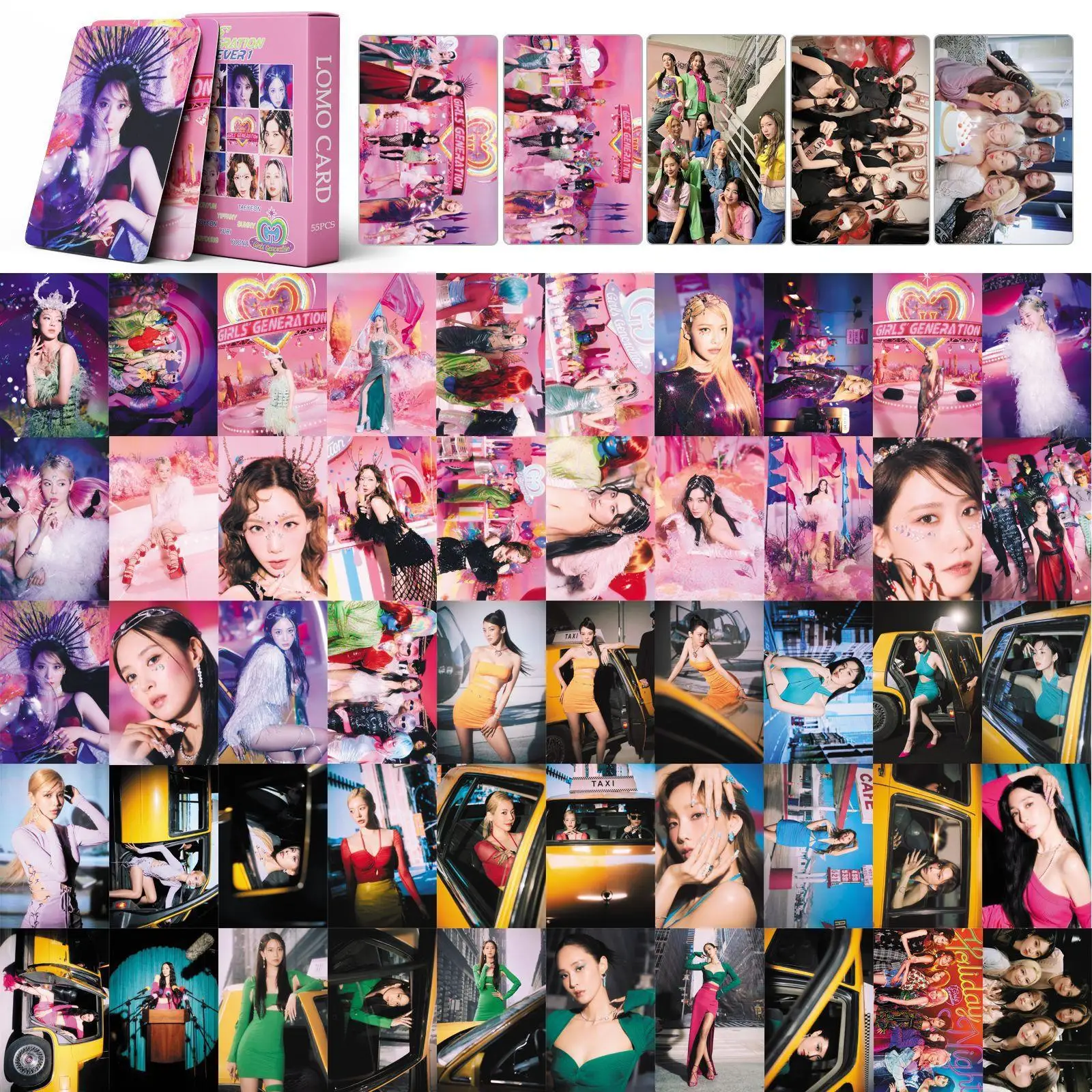 Tarjeta Lomo de 55 unids/set Kpop Forever1 Girls' Generation, nuevo álbum, tarjetas de Impresión de fotos, póster, colección de imágenes, regalos para Fans