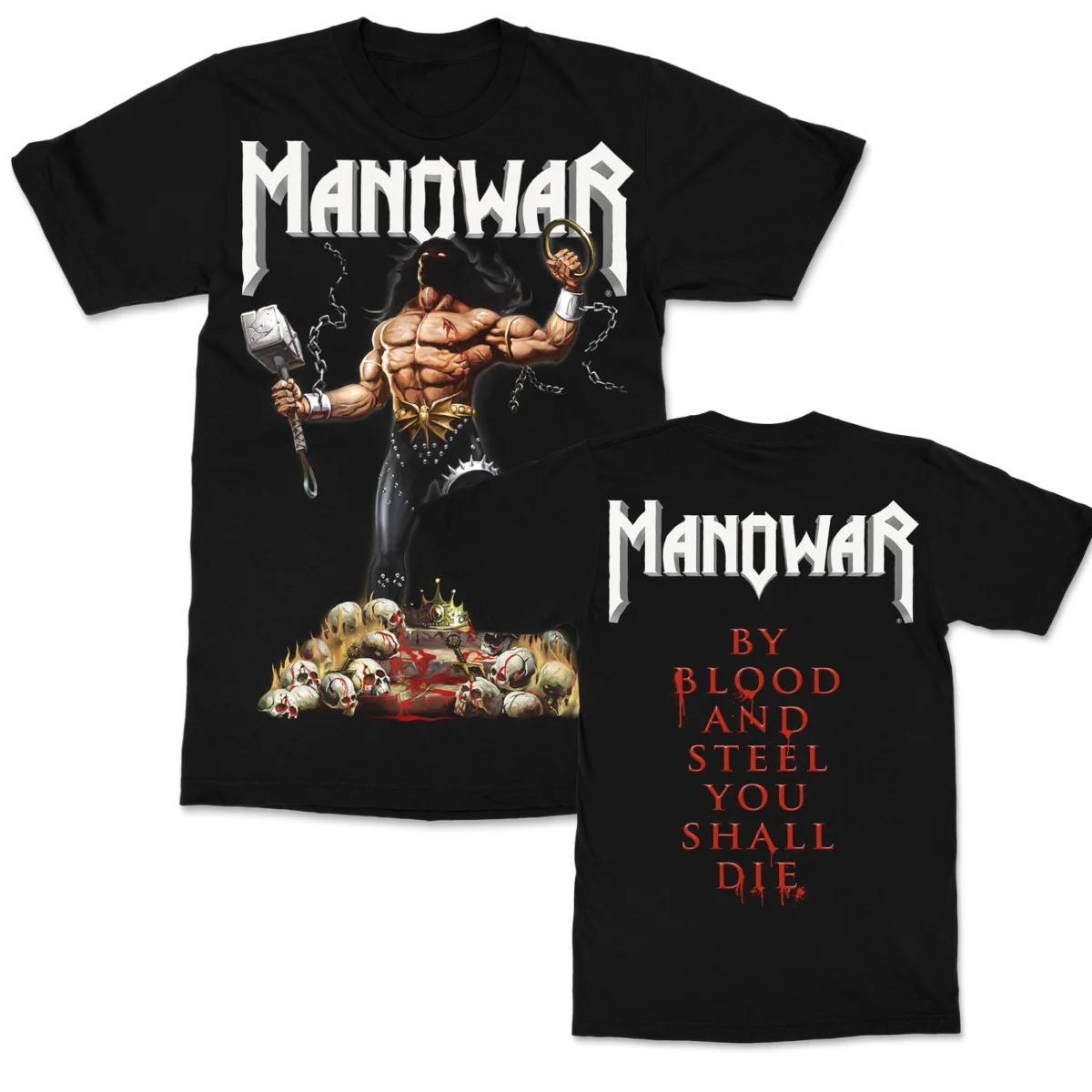 Pop Manowar Grafik-Baumwoll-T-Shirt, Unisex, Sommer, kurzärmelig, modisches Marken-T-Shirt, luxuriöses, lässiges Vintage-T-Shirt – Detail 6