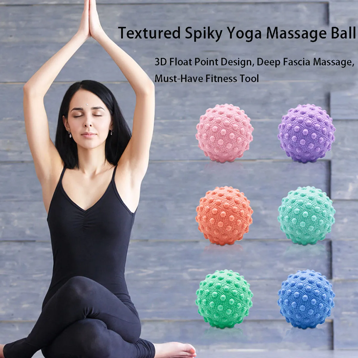 Faszien-Massageball für Ganzkörper-Yoga, Fußgewölbe-Muskelentspannung, Trainings- und Workout-Ball