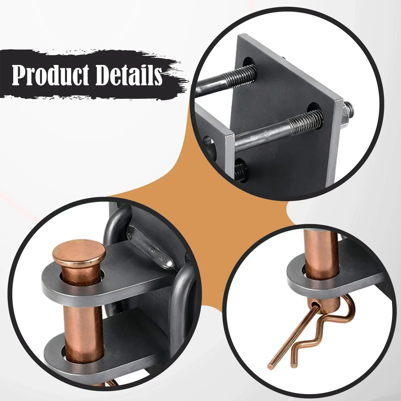 Gancho de remolque para remolque, accesorio portátil, fuerte, práctico, pieza de repuesto, resistente, fácil instalación, enganche de remolque, gancho de remolque resistente