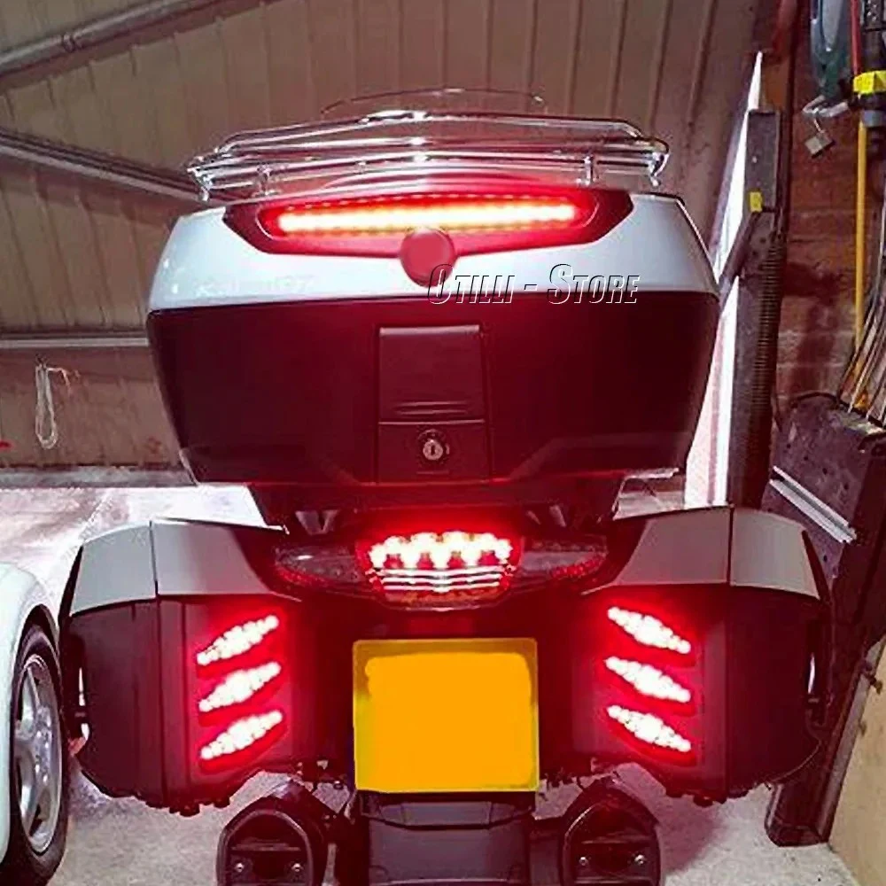 

Accessories New LED Brake Light Top Case Cover K1600GTL Exclusive 49L Black Chrome Motorcycle For BMW K1600GT R1200RT R1250RT