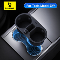 Baseus Car Storage Cup Holder For Tesla 2023 Model Y 2024 Model 3 ETC Car Reader Box Center Armrest Hidden Console Organizer Box