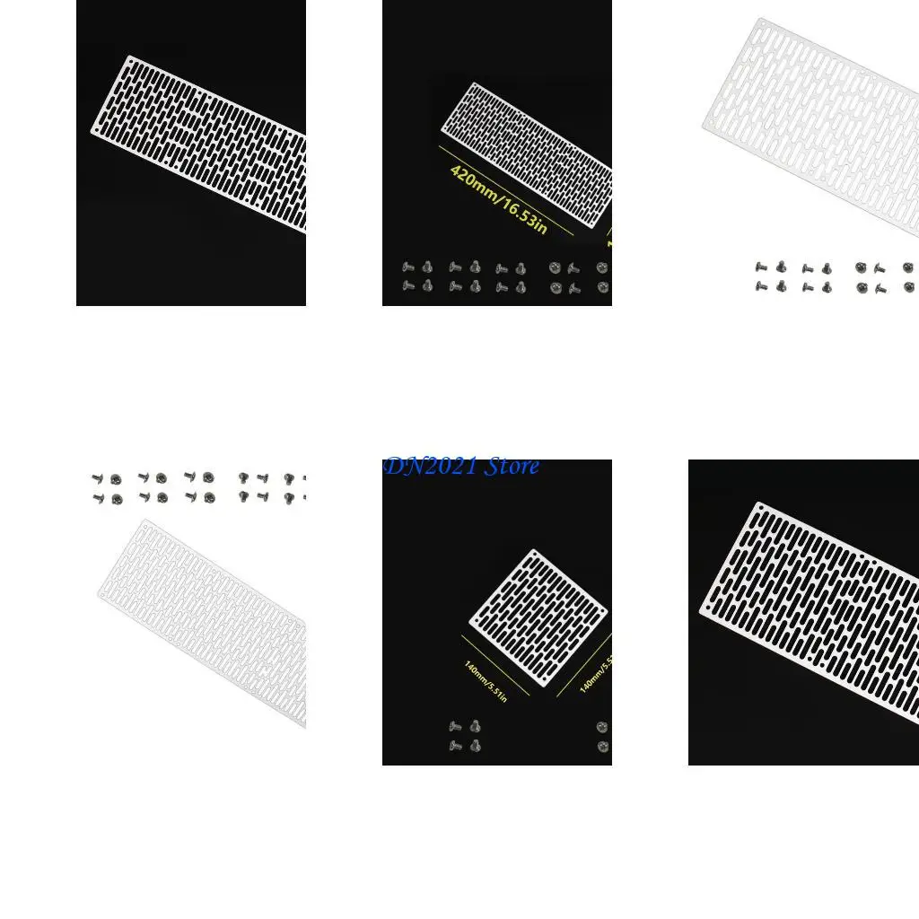 

F3KE Protective White Radiator Shield Cooling Fan PC Dust Filter Cover for Computer Cooling Solution