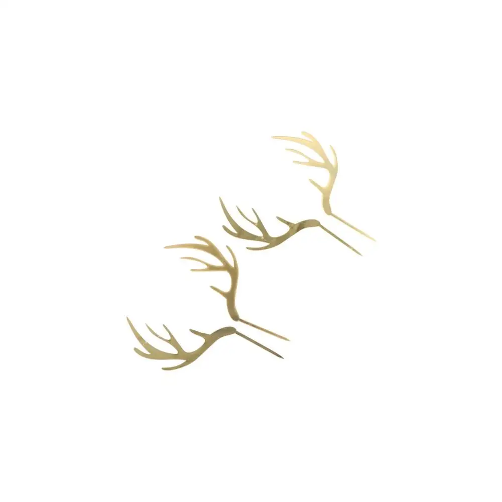 

New Year Baby Shower Acrylic Gold Silver Xmas Elk Christmas Decoration Deer Antler Cake Topper Party Supplies