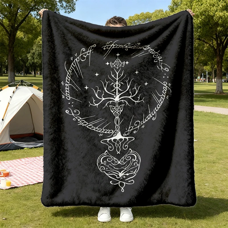 Fantasy Tree Sword Flannel Throw, Broken Blade Cozy Blanket