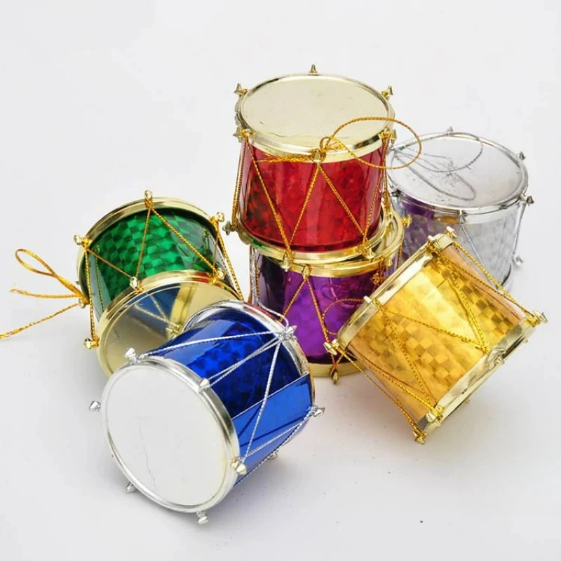 Christmas decorations simulation small drum and drum false drum pendant decoration, Christmas tree small  pendant