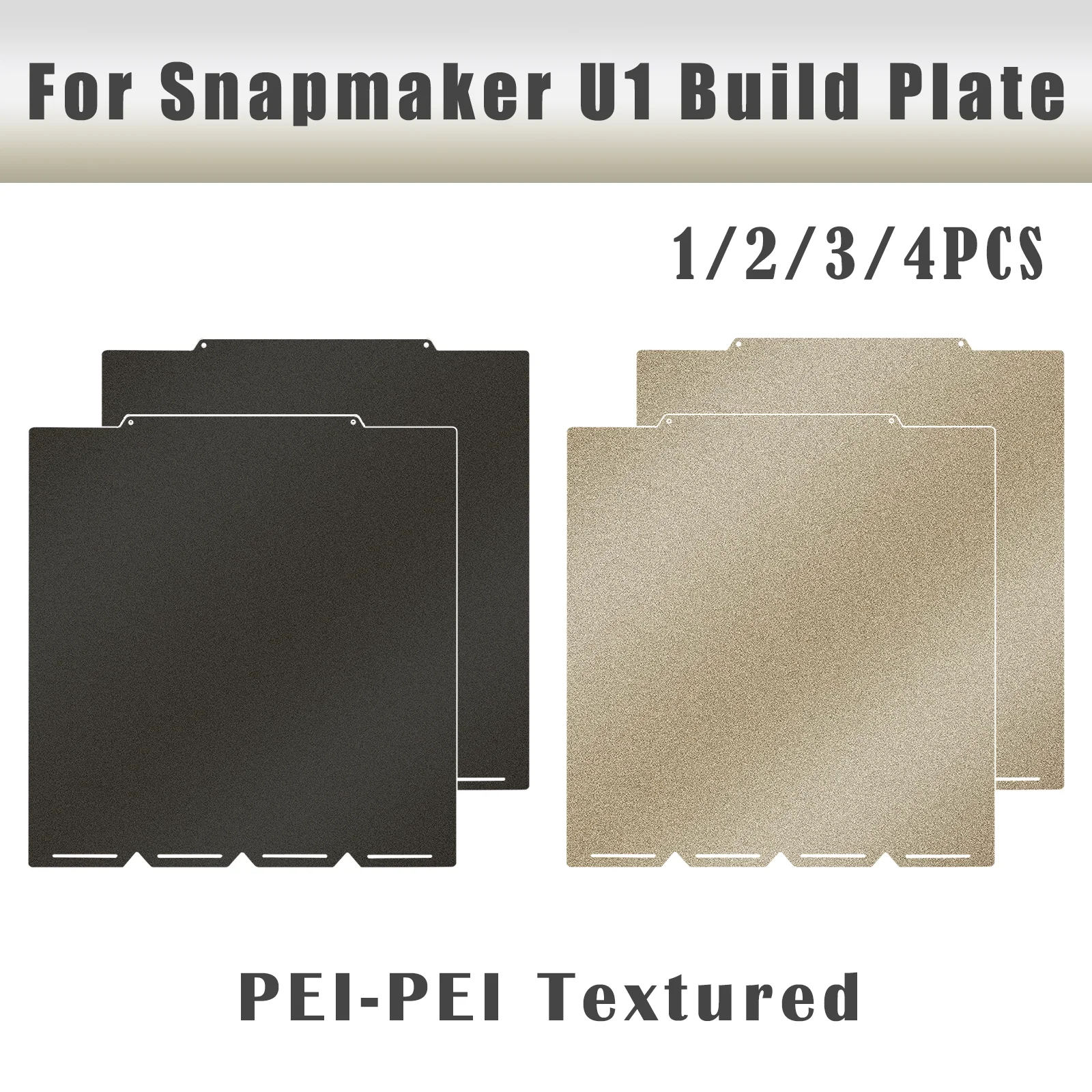 

For Snapmaker U1 Build Plate 276×293mm Spring Steel Sheet PEI Textured Fit For SnapmakerU1 3D Printing Accessories