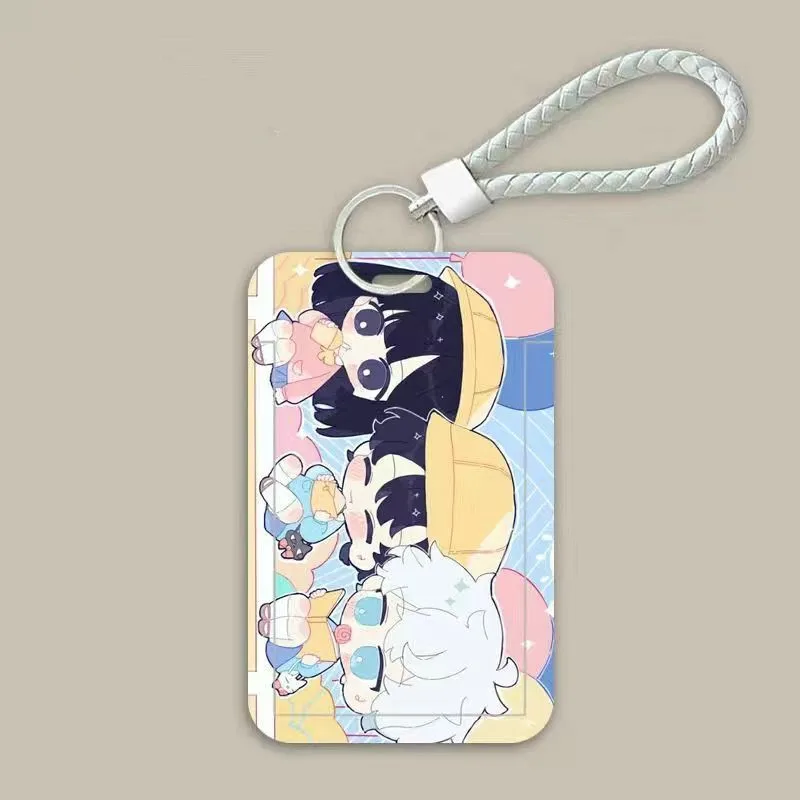 Time Agent Keychain Cute Anime Card Cover Cheng Xiaoshi Lu Guang Cosplay Key Ring Lanyard Bus Card Set Pendant Jewelry Fans Gift