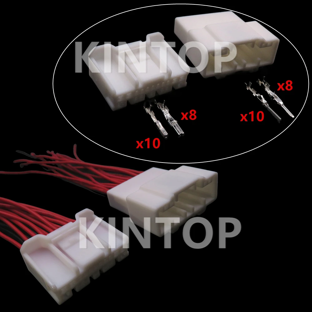 

1 Set 18 Pins 6098-5641 6098-5631 Car Cable Harness Unsealed Connector With Wires Auto Starter Plastic Housing Composite Socket