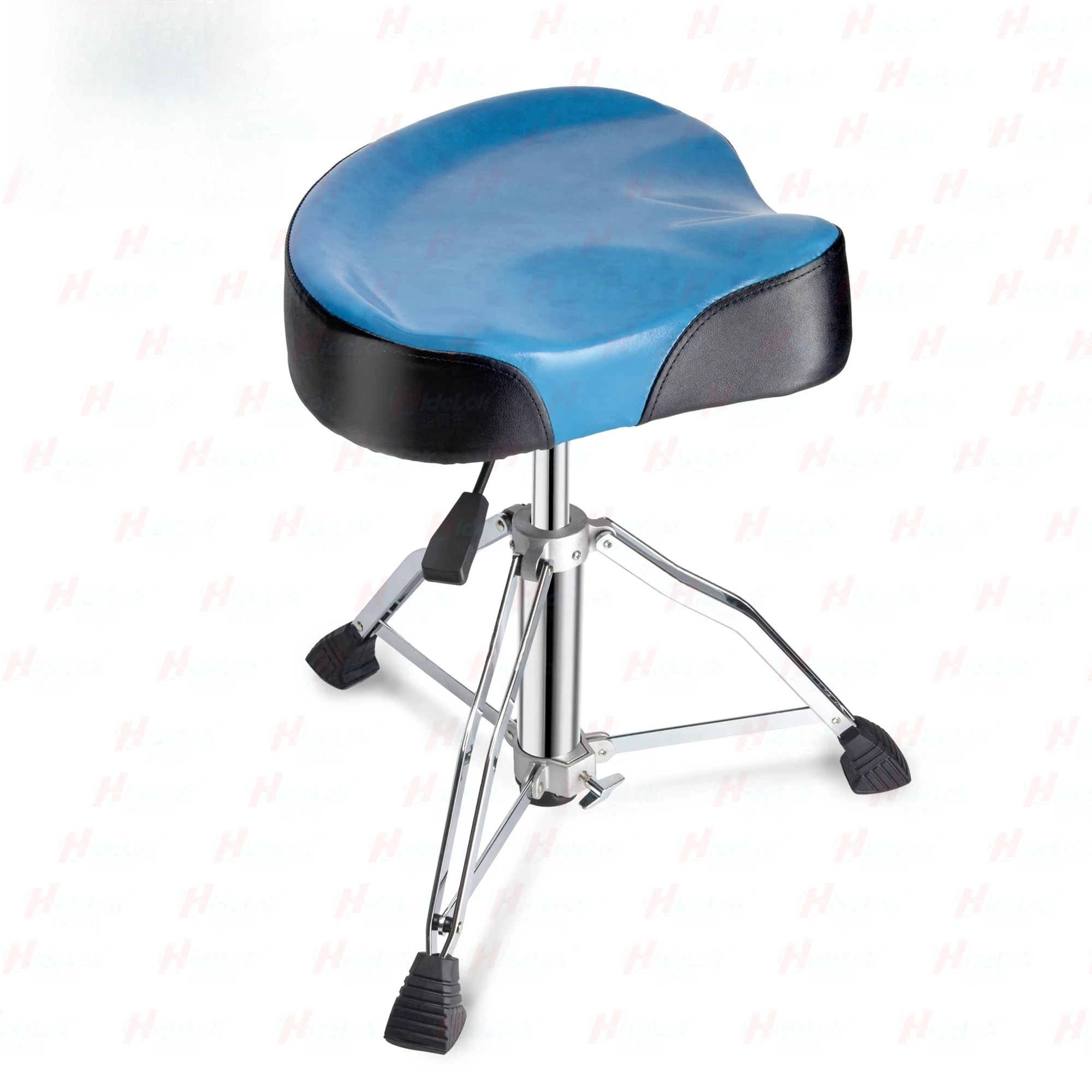 Adjustable Drum Throne Stool, Gas Lift Seat with Padded Cushion, Stable and Ergonomic for Drummers, Practice and Studio Use