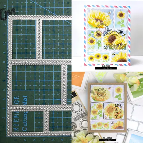 직사각형 프레임 장식 금속 절단 다이 스텐실 DIY 스크랩북 엠보싱 종이 카드 앨범 장식 공예 템플릿