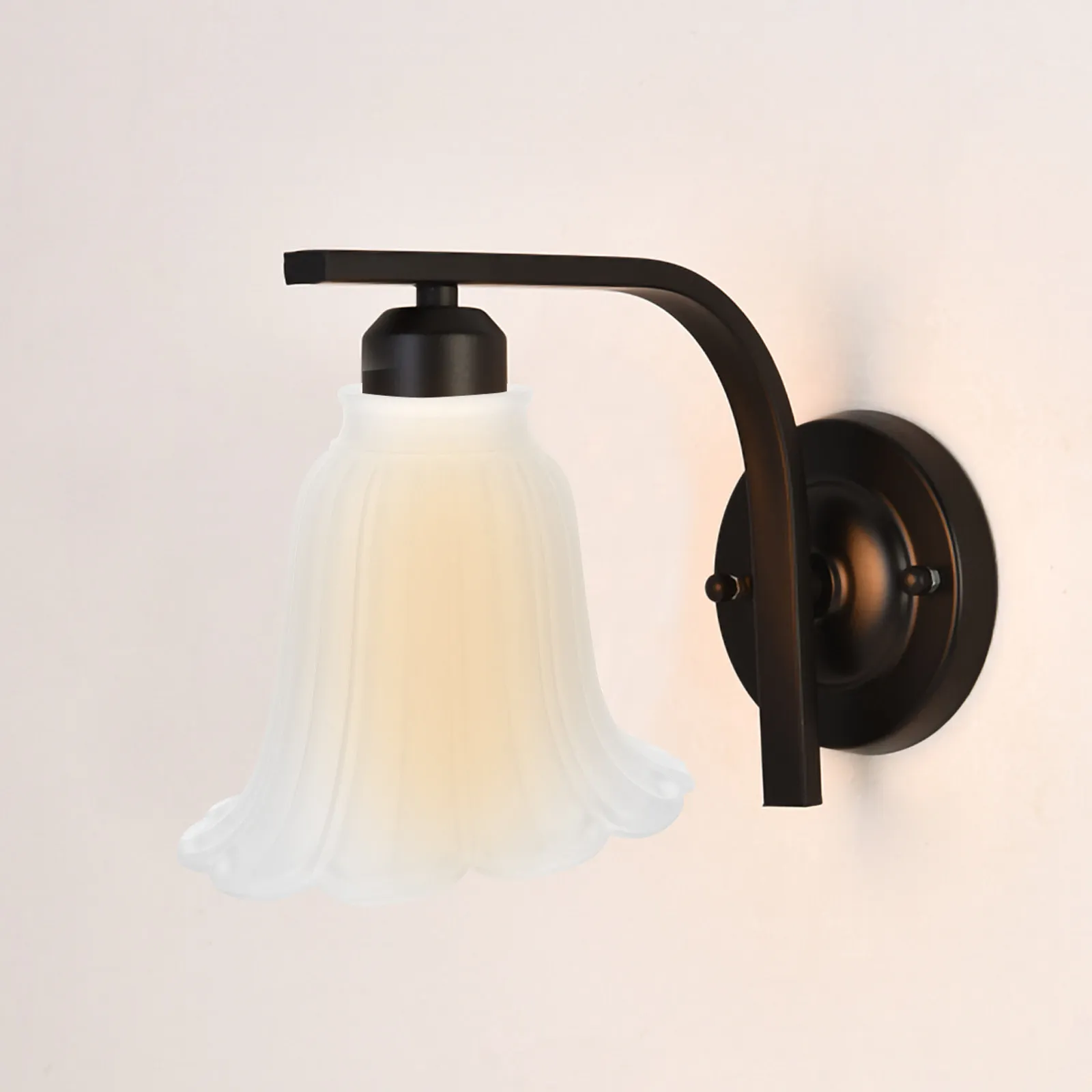 

Glass Lamp Shade Flower Shape Unique Design Replacement Lampshade for Bedroom Living Room Decorative Cover Small Lampshade