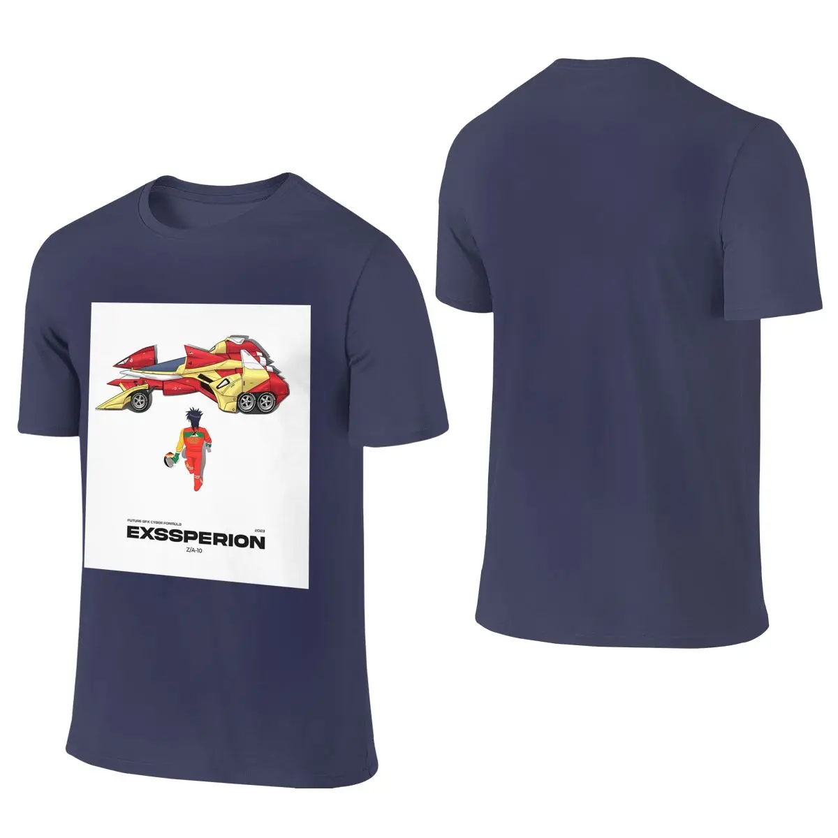 Cyber Formula Aoi - Exssperion Z A-10 Salt Style Reversible T-shirt Light Minimalism   Men's T-shirts