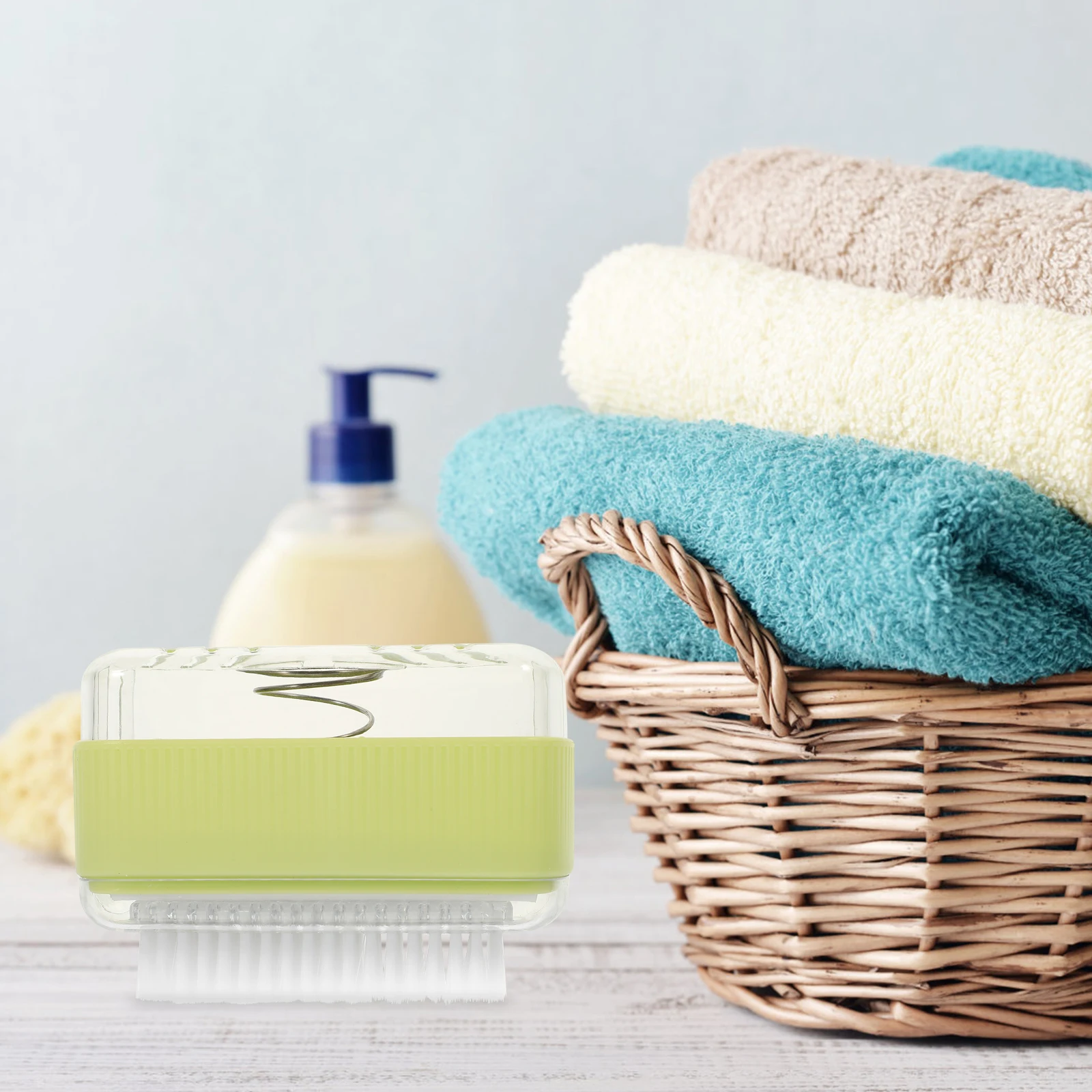 

Roller Laundry Brush for Soap Holder Bathroom Dish Foam Travel Foaming Portable Container Case Handwashing Fluid