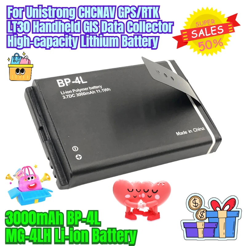 

3000mAh BP-4L MG-4LH Li-ion Battery for Unistrong CHCNAV GPS/RTK LT30 Handheld GIS Data Collector High-capacity Lithium Battery