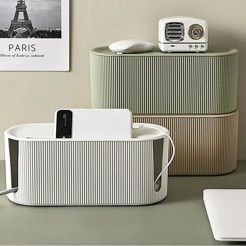 

Striped wire and cable organizer Socket plate organizer cable organizer Cable data cable organizer shelf Large capacity plug box