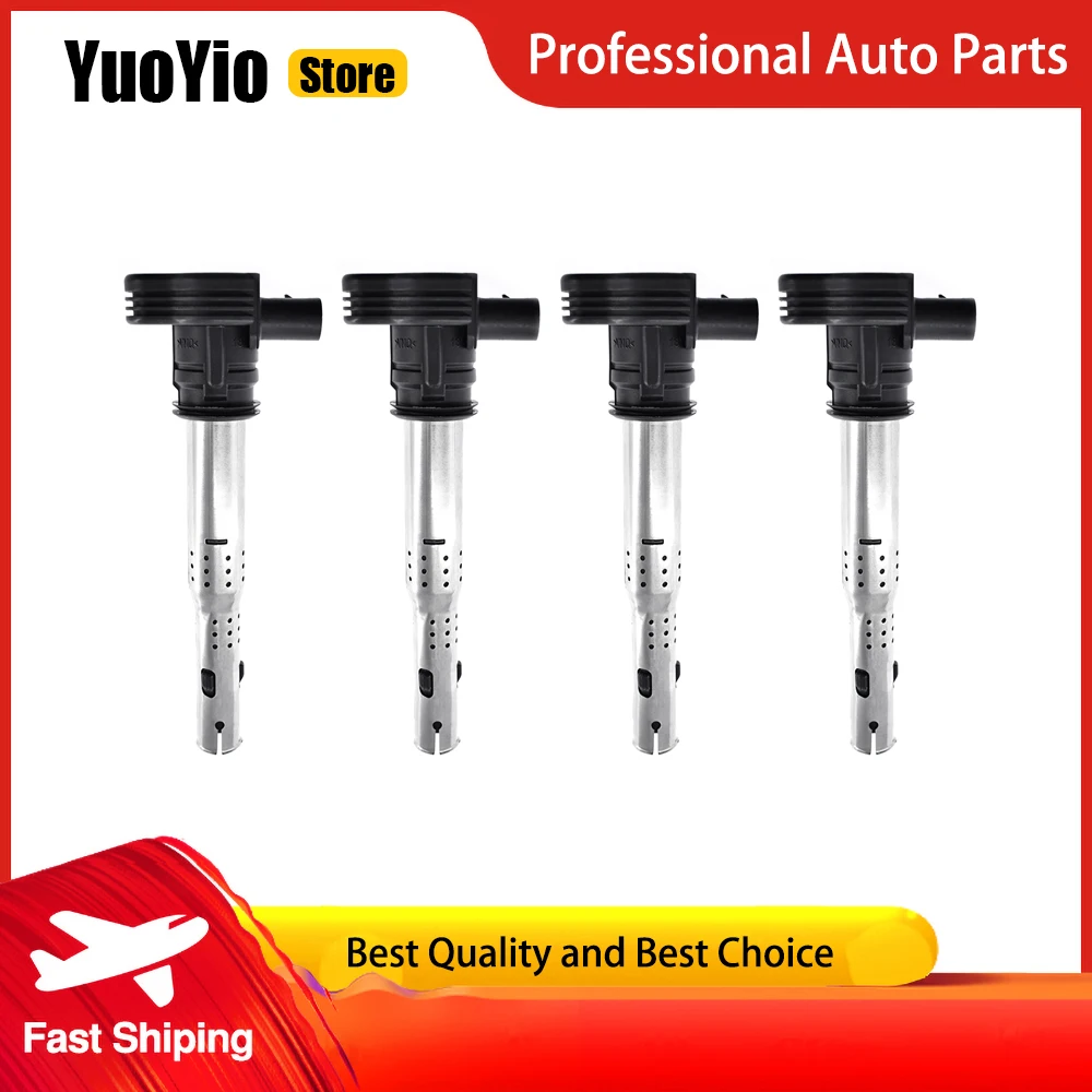 

YuoYio Ignition Coil 07K905715G For Audi A3 A4 A5 A6 Q3 Q5 TT Allroad RS4 RS5 Volkswagen Beetle CC Eos Golf GTI Jetta Passat