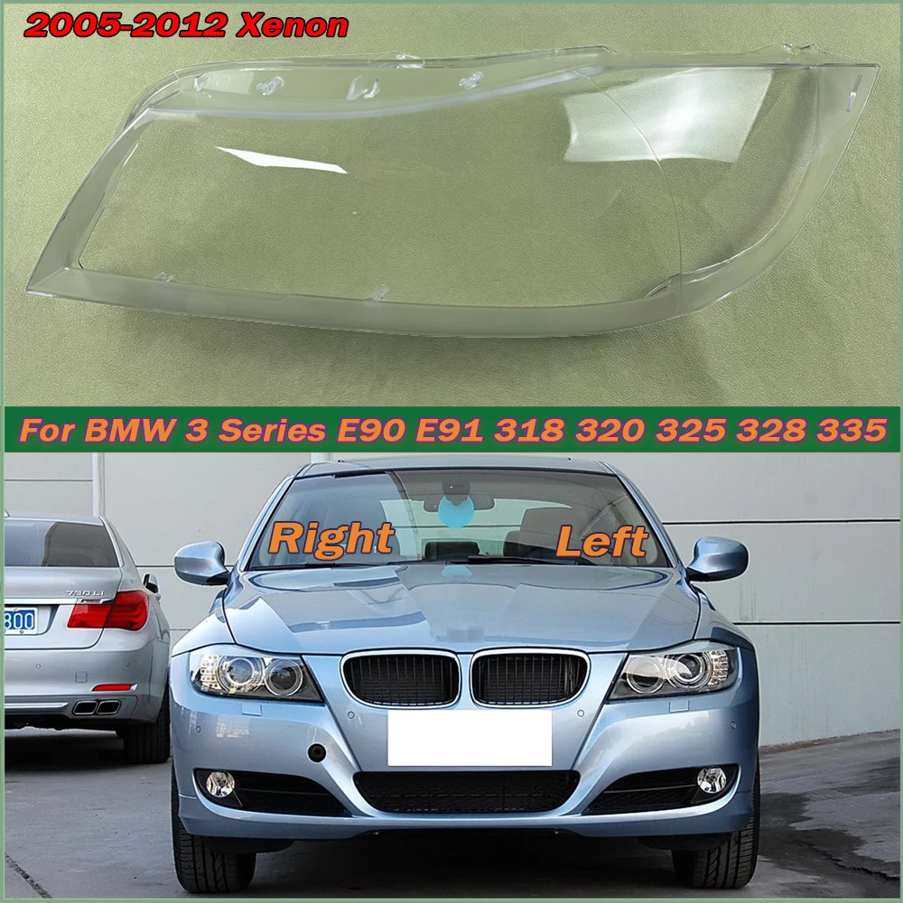 

For BMW 3 Series E90 E91 318 320 325 328 335 2005-2012 Xenon Headlight Cover Lampcover Lampshade Lamp Lens Case Auto Light Caps