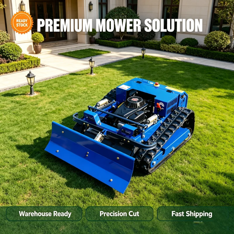 Customized CE EPA Battery-Powered Tracked RC Robotic Mower Self-Propelled Low Noise for Yard