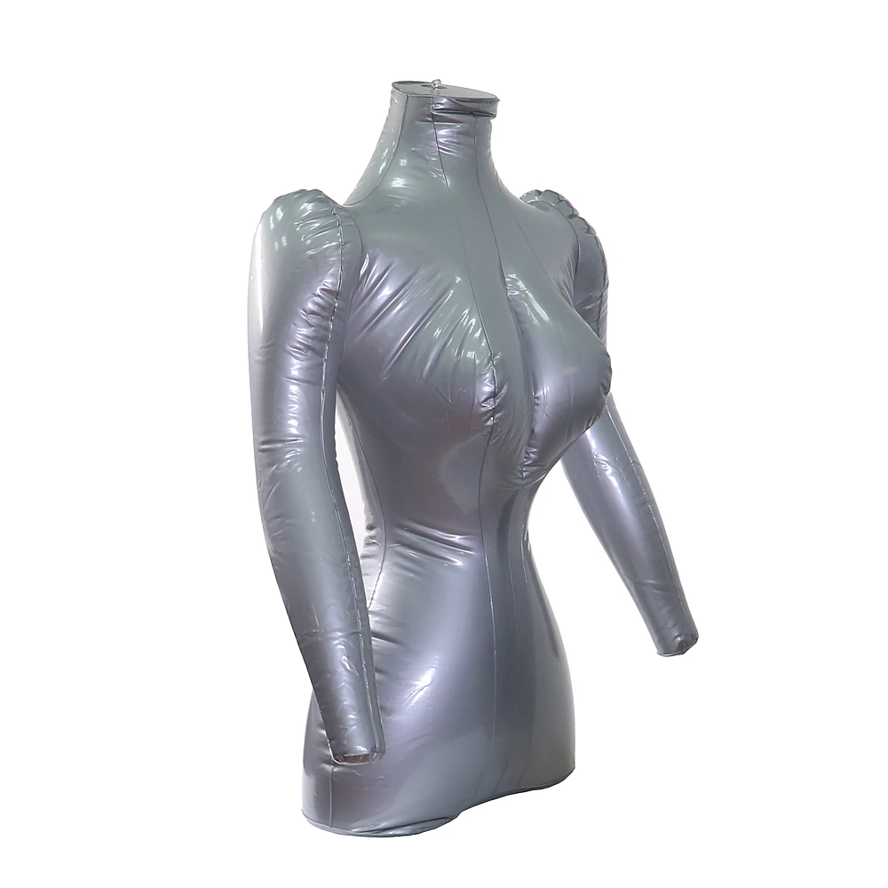 PVC Ladies Half Body Arm Inflatable Mannequin Shirt T Shirt Top Display Torso Model Woman Half Body Inflatable Mannequin - Image 3