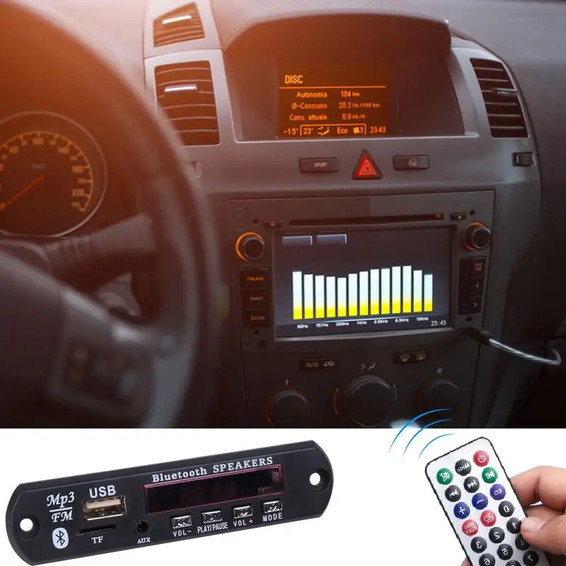 بلوتوث MP3 فك مجلس اللاسلكية بلوتوث الصوت عن بعد وحدة دعم USB و FM LED عرض عن بعد فك مجلس