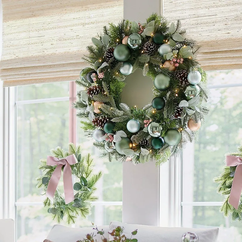 Christmas Decorations Christmas Tree 50cm80cm Christmas Wreath Rattan Wall Hanging Door Hanging Hotel Scene Arrangement