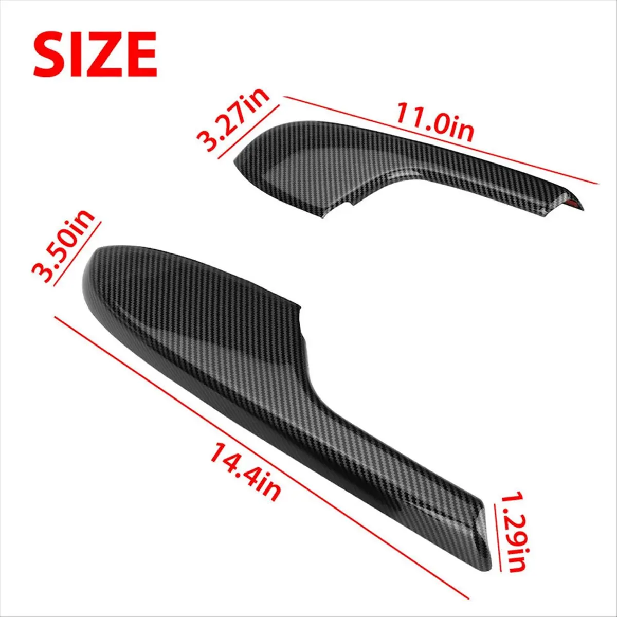 #87T (Carbon Fiber Look)4X Carbon Fiber Interior Door Armrest Panel Trim For Honda Civic,Automotive Parts & Accessories