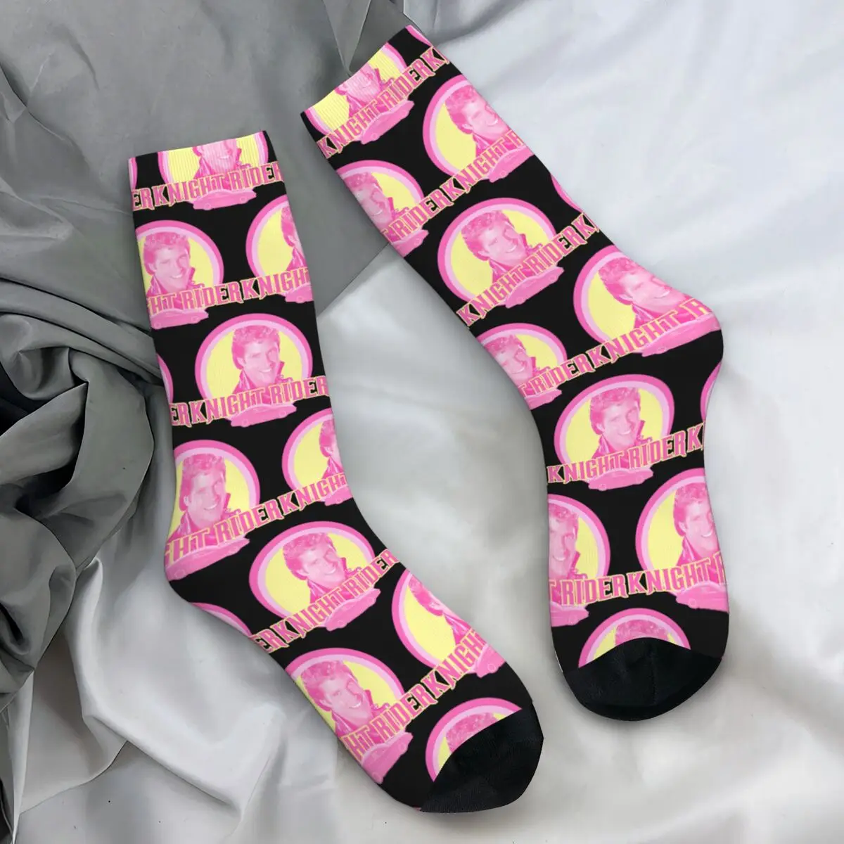 David Hasselhoff Socks Spring Knight Rider Stockings Gothic Men Medium Soft Socks Printed Outdoor Sports Non-Slip Socks