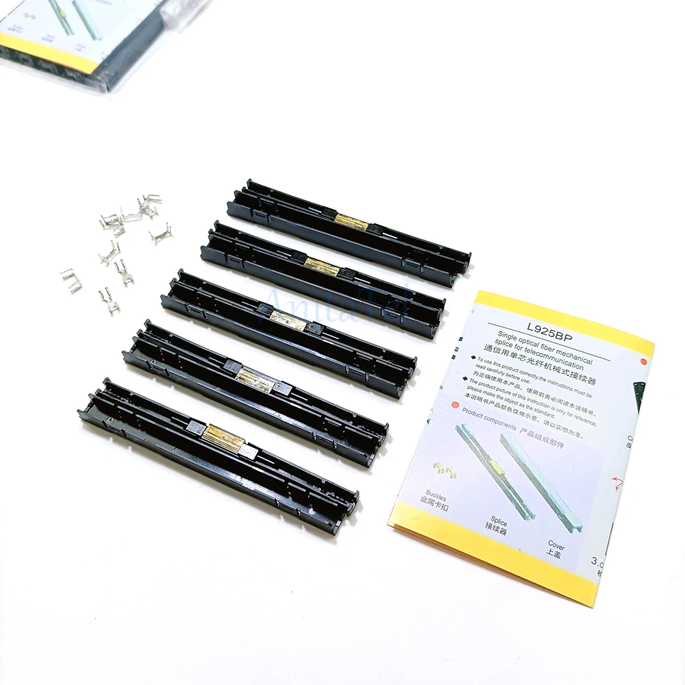 L925BP Black FTTH Fiber Optic Mechanical Splice Fiber Fixed Length Stripper Coating Layer Fixed Length Guiding fast connector