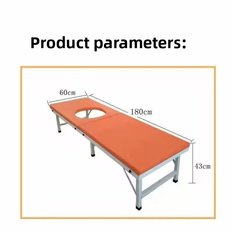 Six Leg Folding Massage Bed Wholesale Portable Handheld Moxibustion Bed Acupuncture Spa Beauty Massage Table Tattoo Bed Spa Bed
