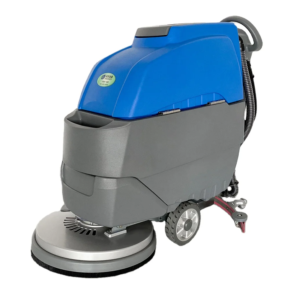 Hot Sale Electric Walk Behind Hand Push Floor Cleaning Machine PVC Flooring Supermarket Hospitals Floor Scrubber