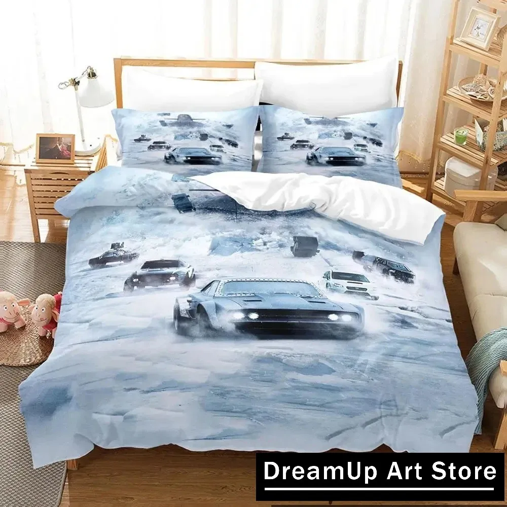 3D Print Fast and Furious Bedding Set Cute Quilt Cover Bed Cover With Pillowcase Twin Single Queen King Size Boys Adult Home