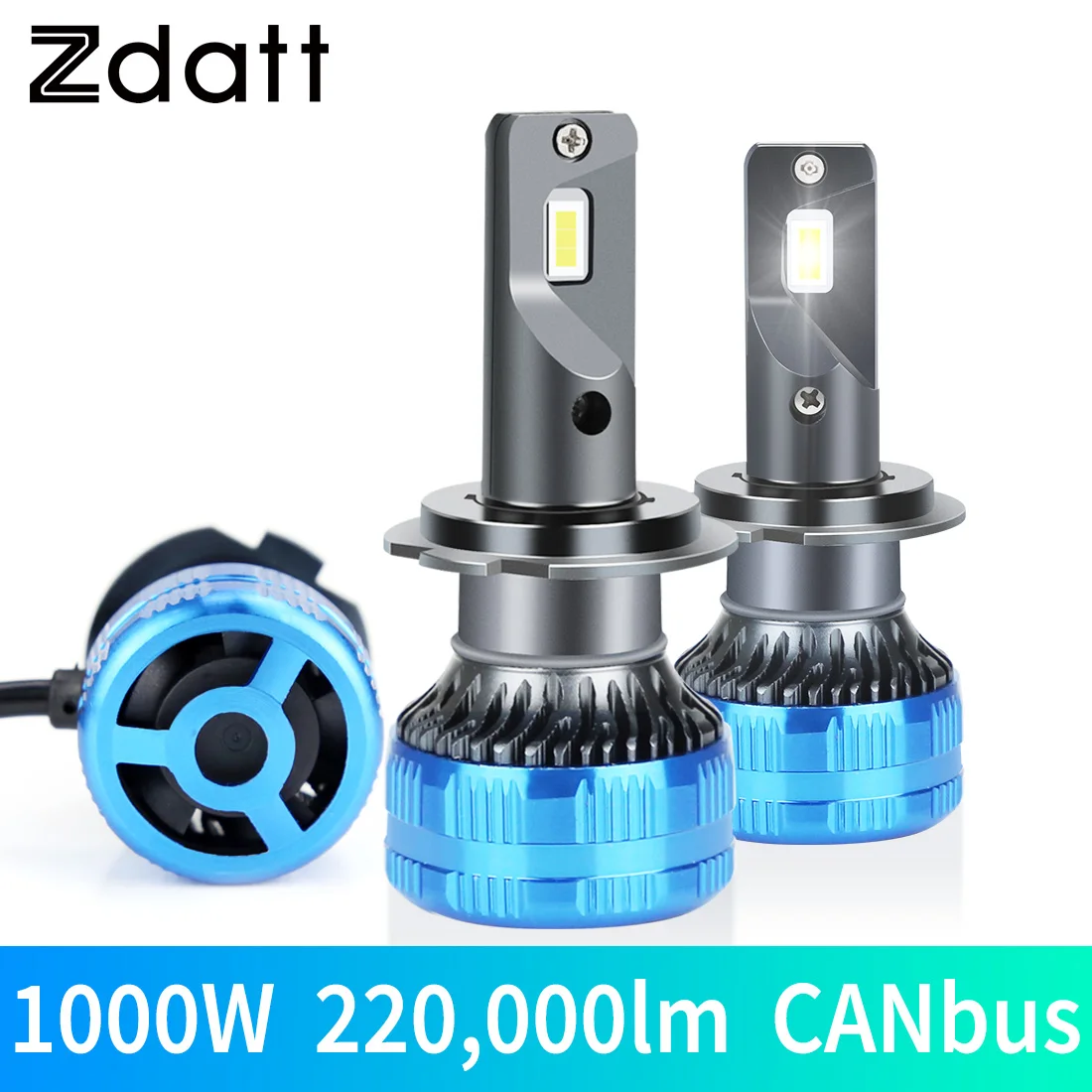 

Zdatt Автомобильные фары H1 H8 H11 H4 H7 Светодиодная лампа 1000 Вт Canbus 220000LM 6000K Белый 12 В Светодиодные фары Лампы 9005 HB3 9006 HB4 h7led