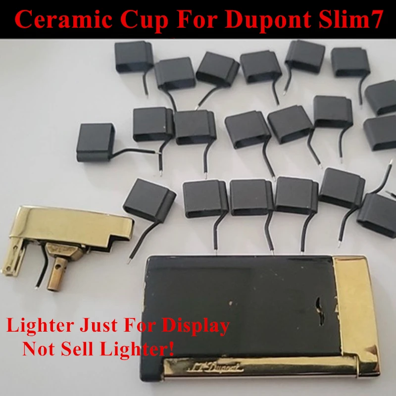 Black Ceramic Cup With Wire For S.T. Dupont Slim7 Lighter High Temperature Resistance Inner Replace Repair Accessory Spare Part