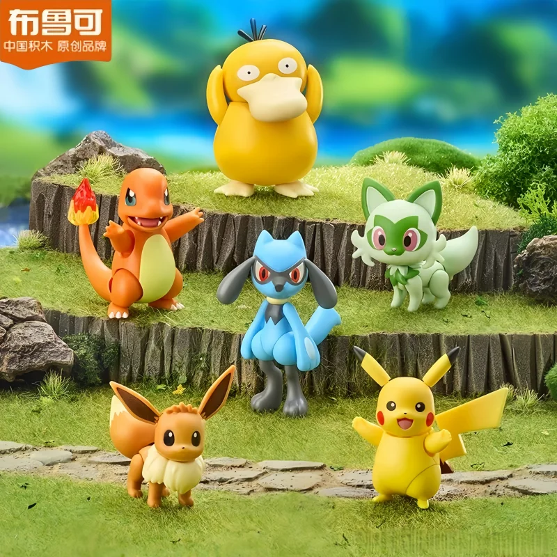 original-blokees-pokemon-pikachu-eevee-charmander-charizard-greninja-meowscarada-ceruledge-cartoon-figures-blind-box-splice-toys