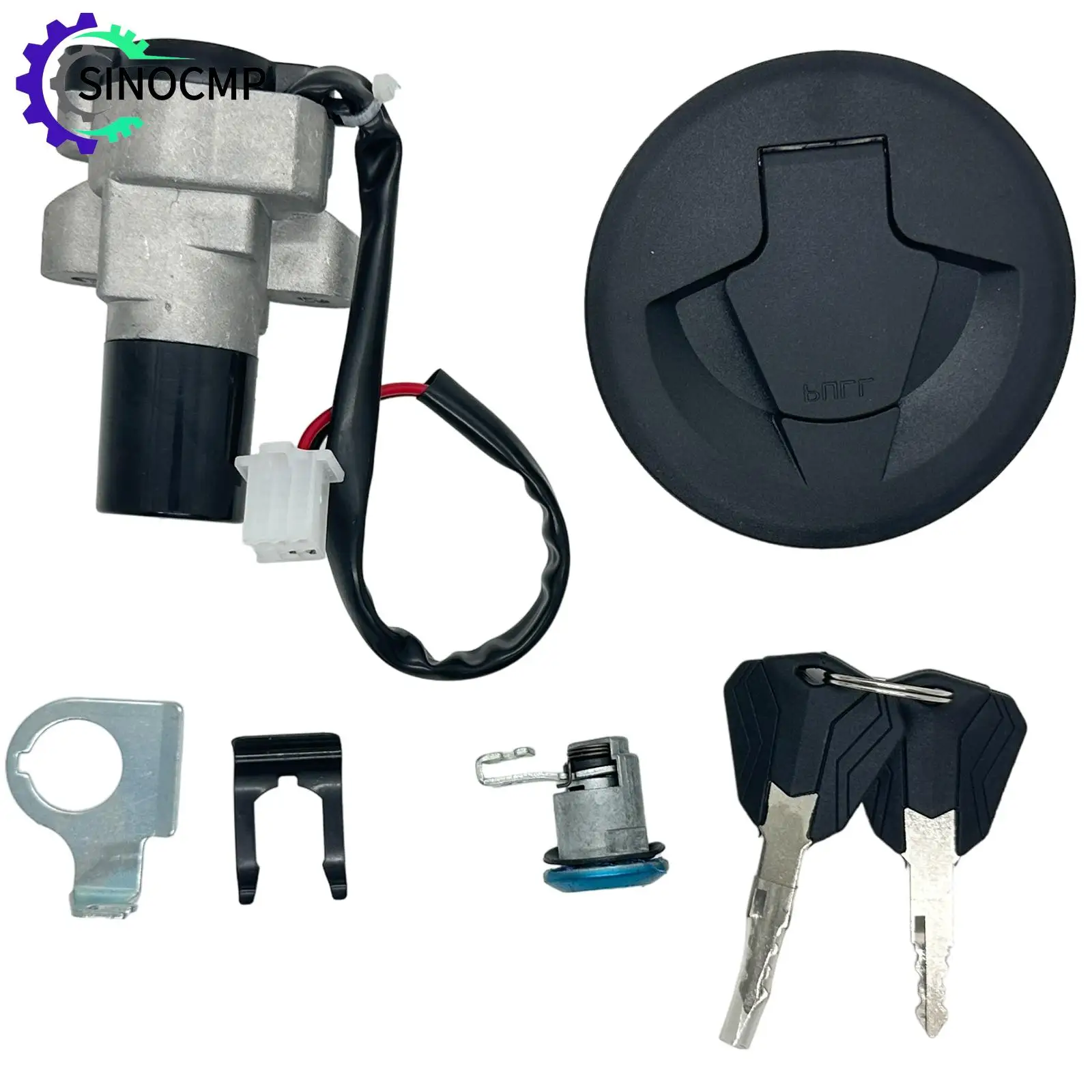 

1set Motorcycle Ignition Lock Plug Switch Kit For Vento Storm 250 Ignition Switch Lock Seat Lock Fuel Tank Lock With 2 Keys