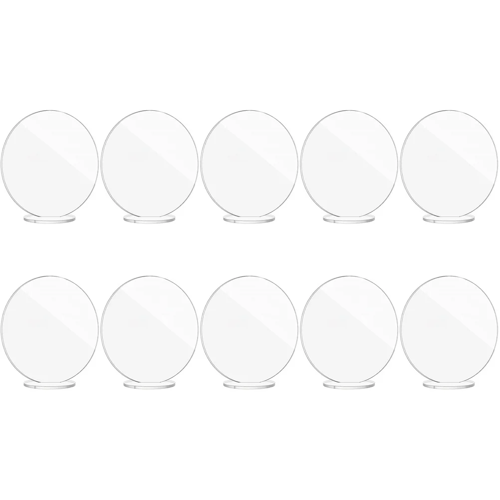 

10Pcs Reusable Acrylic Wedding Place Cards Blank Table Number Signs Seating Cards for Banquet Party Reception Acrylic Sign