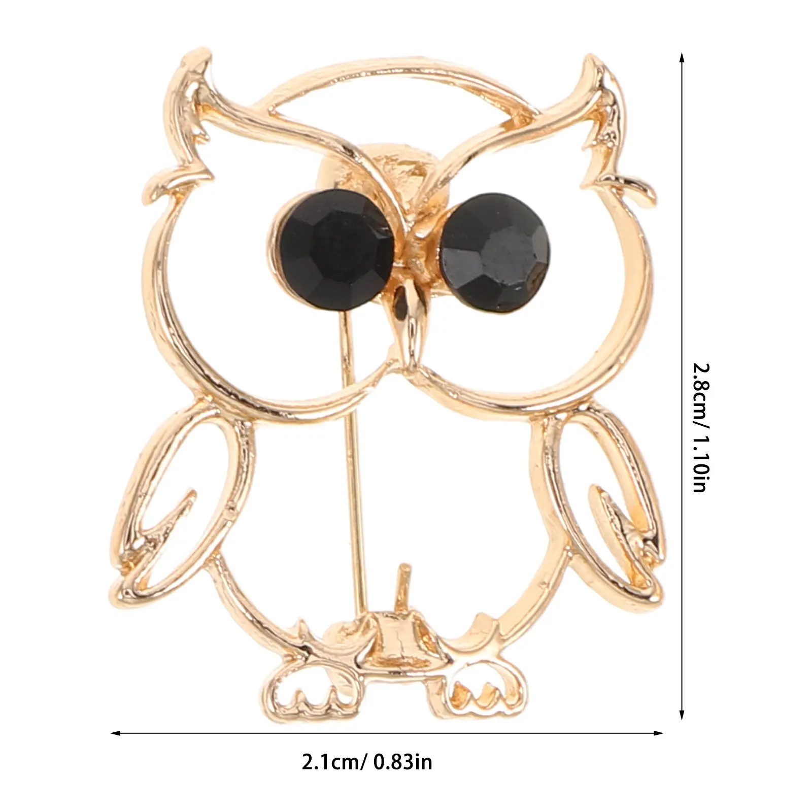 Owl Brooch Set of 6 – Hollow Animal Lapel Pins for Jackets, Dresses & Casual Wear – Cute Jewelry Gift