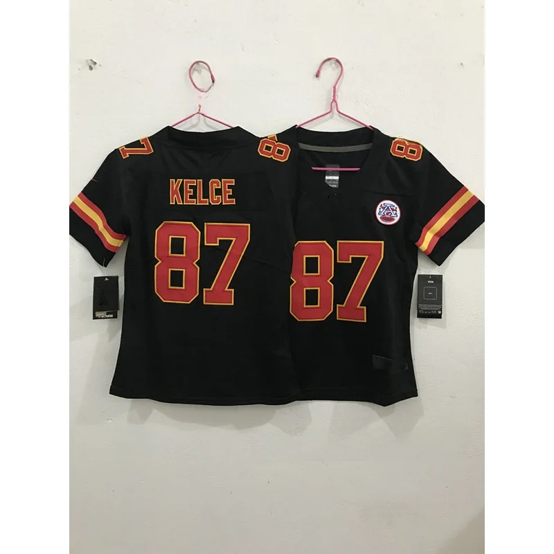 جديد 2025 كرة القدم الأمريكية جيرسي رؤساء فريق الاطفال الملابس الرجالية البوليستر القطن مزيج الربيع الموسم الملابس الرياضية جودة التصدير